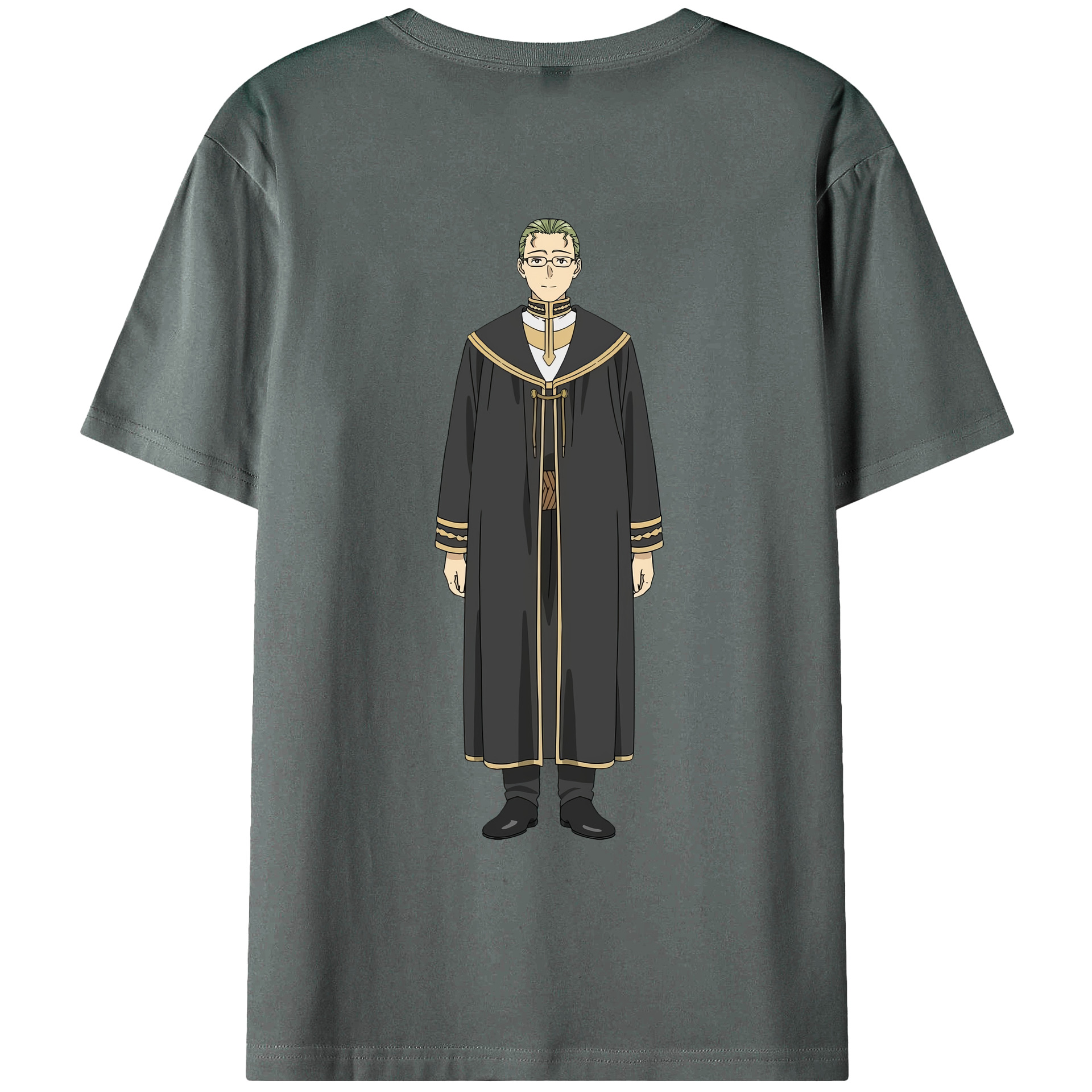 （画像用） 葬送のフリーレン Frieren 綿100％ メンズ半袖Tシャツ（バックプリント） 通気性